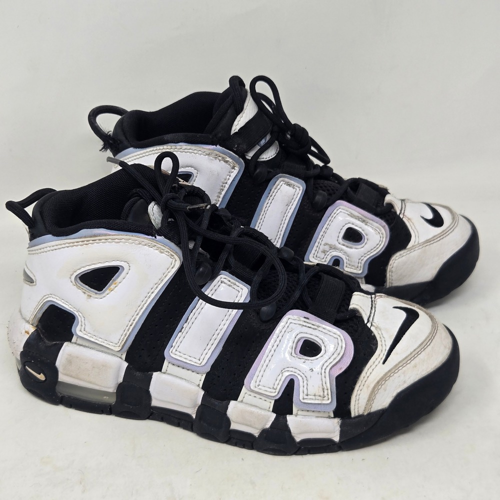 Nike Air More Uptempo GS Black White DQ6200-001 Kids Size 5Y Sneakers